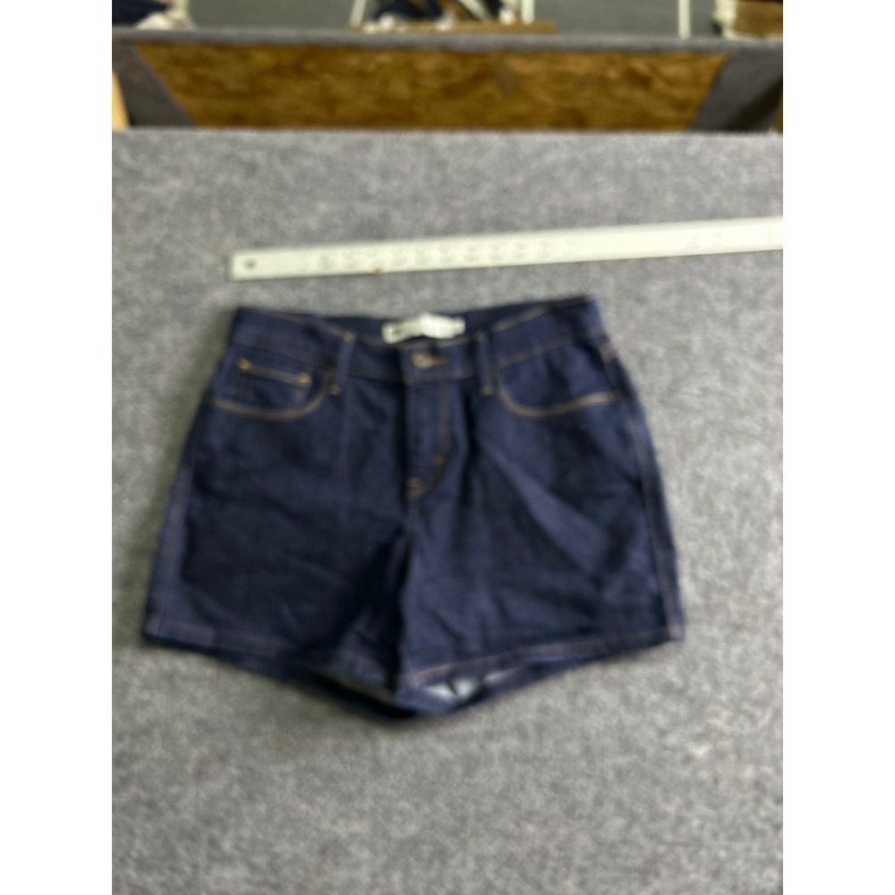Levi's Denim Shorts Womens Size 6 Dark Wash Indigo High Waisted Casual Summer